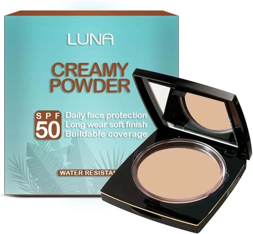 Luna 3D Creamy Powder SPF50 Sand Beige No.01 - 11GM, for Women