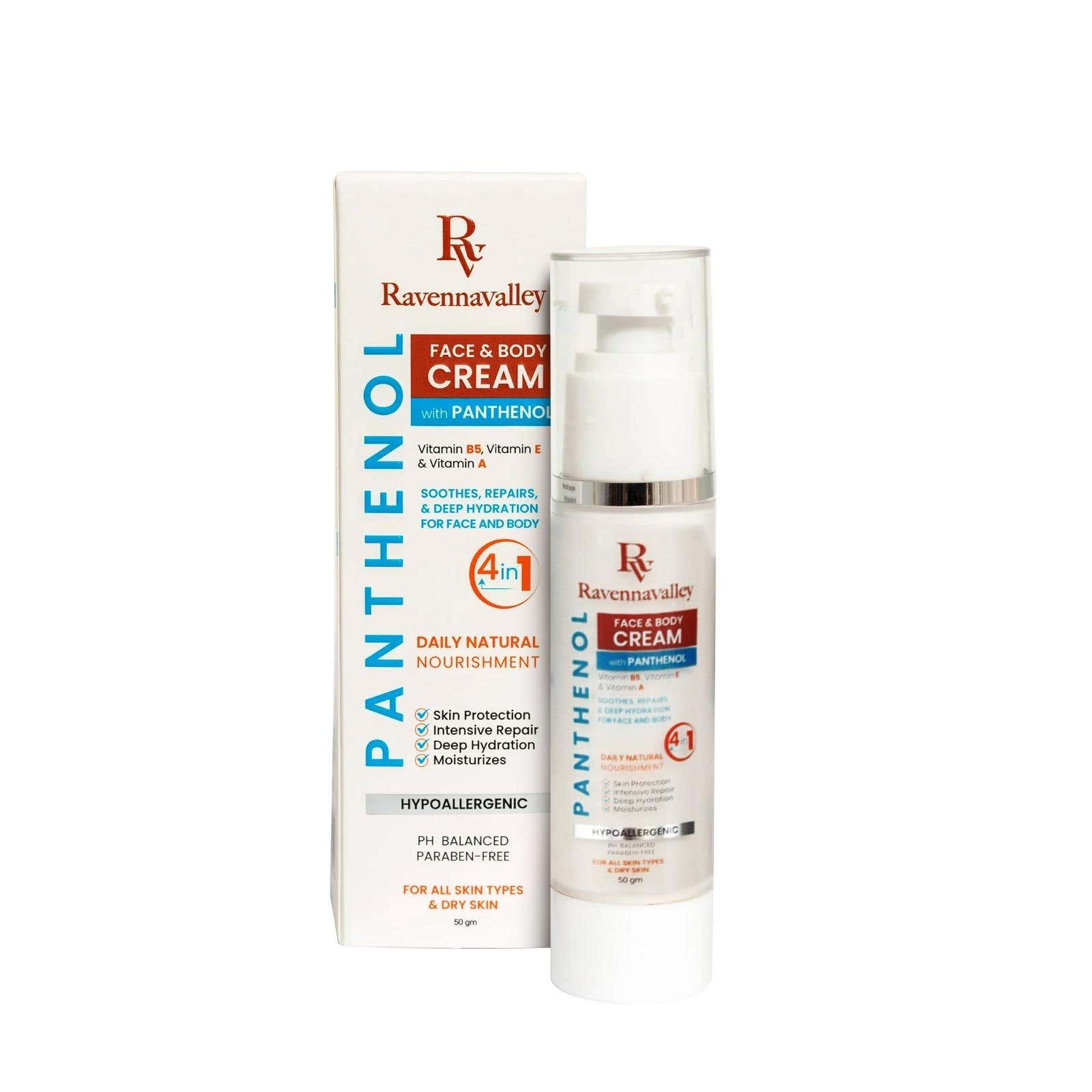 Ravenna Valley FACE AND BODY CREAM WITH PANTHENOL 50 gm, for Women