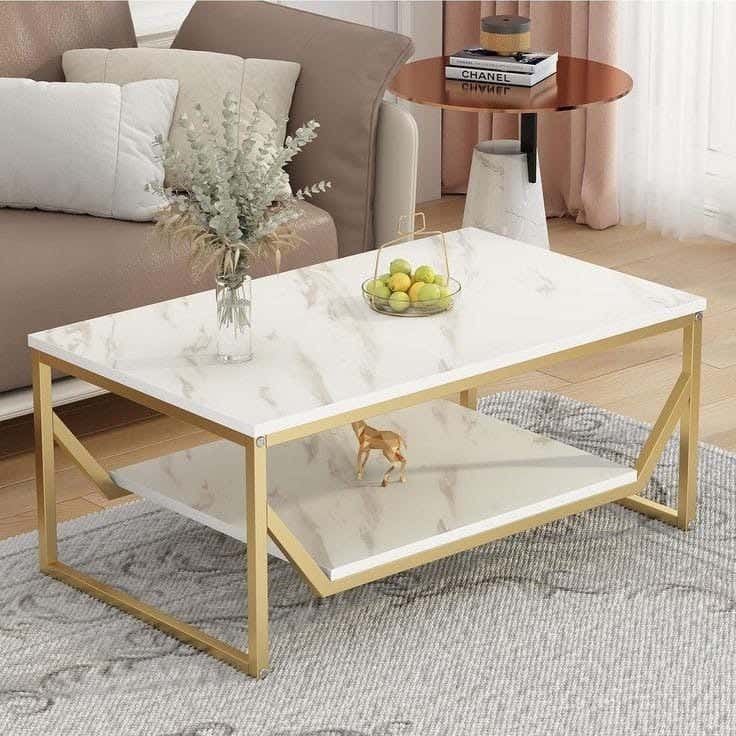 Metal coffee table, 90x40x50 cm - Gold