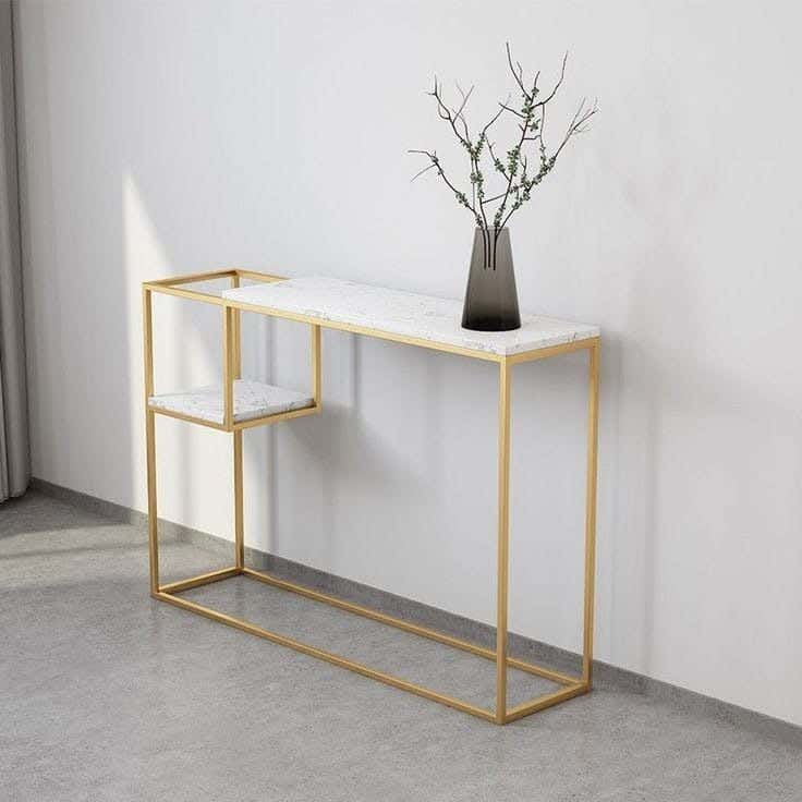 Metal console, 110x90x30 cm - Gold