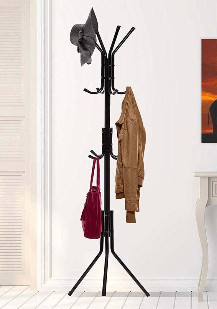 Metal clothes rack, 35x170x35 cm - Black