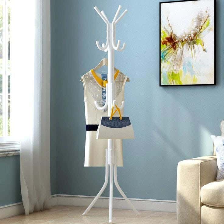 Metal clothes rack, 35x170x35 cm - White