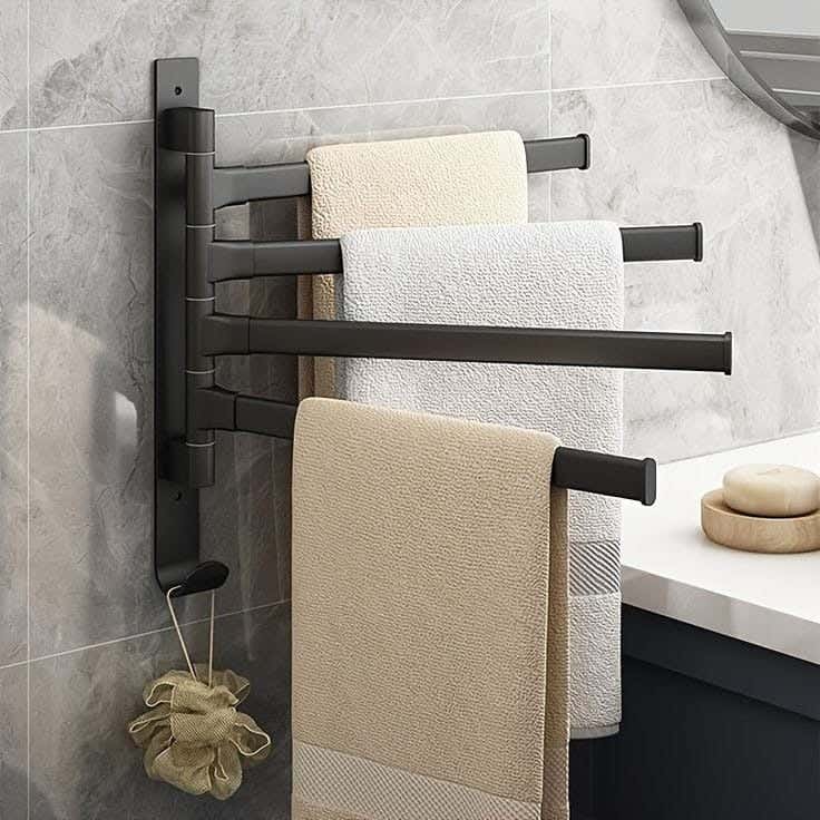 Metal towel holder, 30x45x35 cm - Black