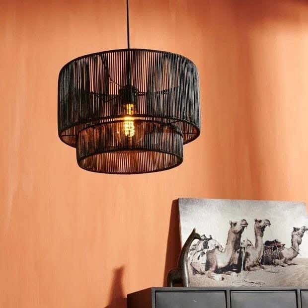 Ceiling chandelier, 40x40x45 cm, One Piece - Black