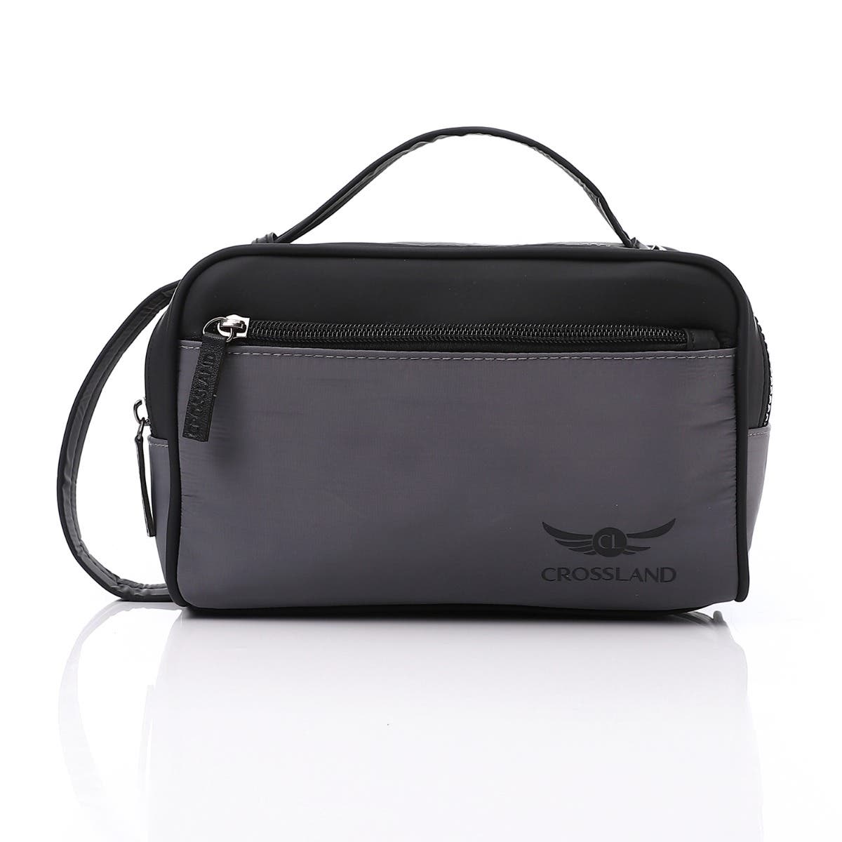 Crossland Waterproof Nylon Handbag For Men, 24 × 14 × 10 cm - Grey