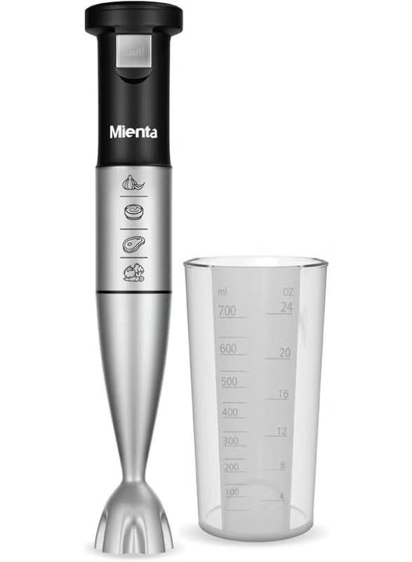Mienta HB111635A Hand Blender, 1000W, 700ml Bowl , Silver Black