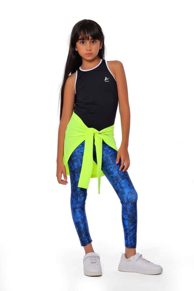 Anja Polyester Sports Hip Cover-Up Skirts, For Girls - Neon Green