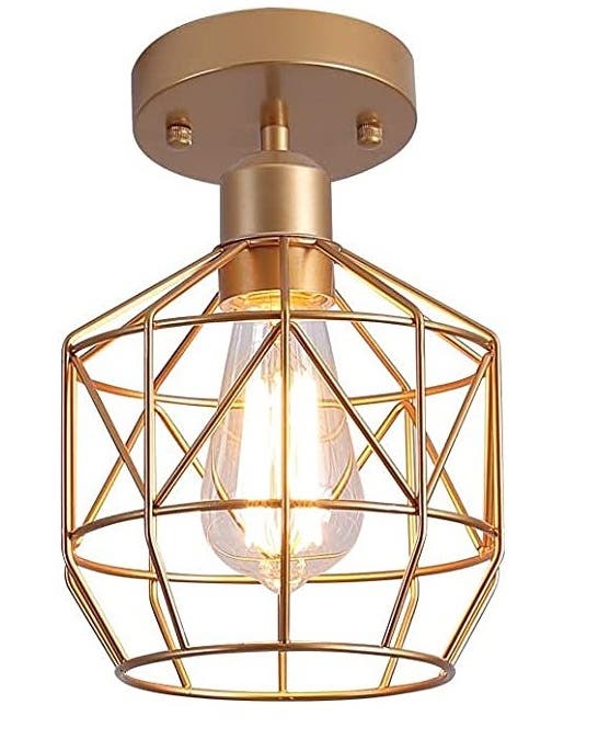 Modern Ceiling Chandelier, 24x24x24 cm - Gold