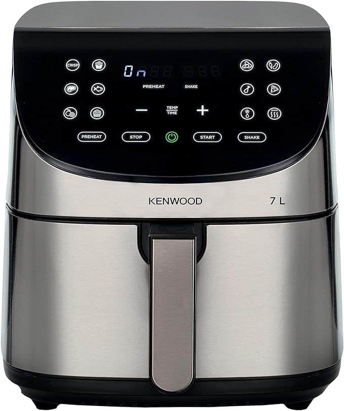 Kenwood HFM80.000SS Electric Air Fryers, 1800 Watt, 7 Liter - Silver Black