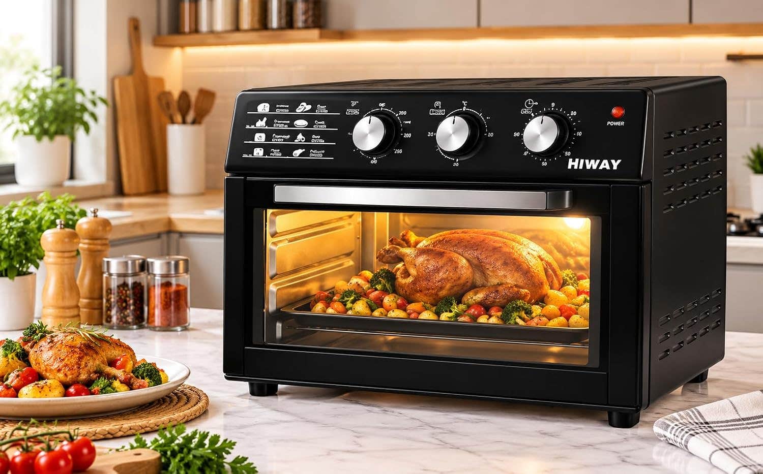 Hiway Hi-7100, 40L Electric Oven, Grill, Multifunctional - Black