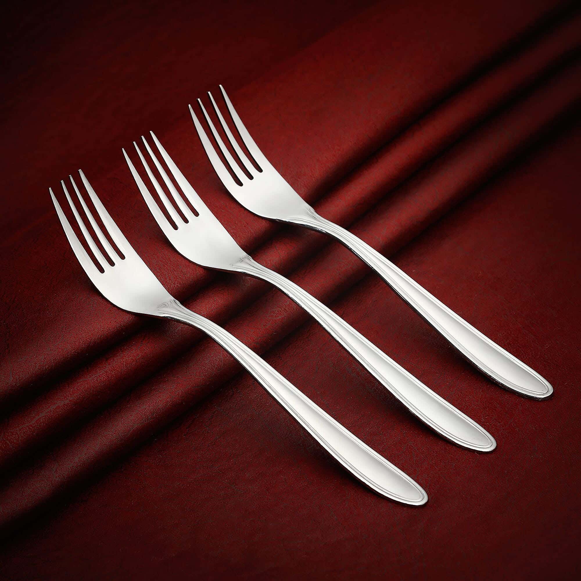 Alex Metal Desere Fork Set, 3 Pieces - Silver