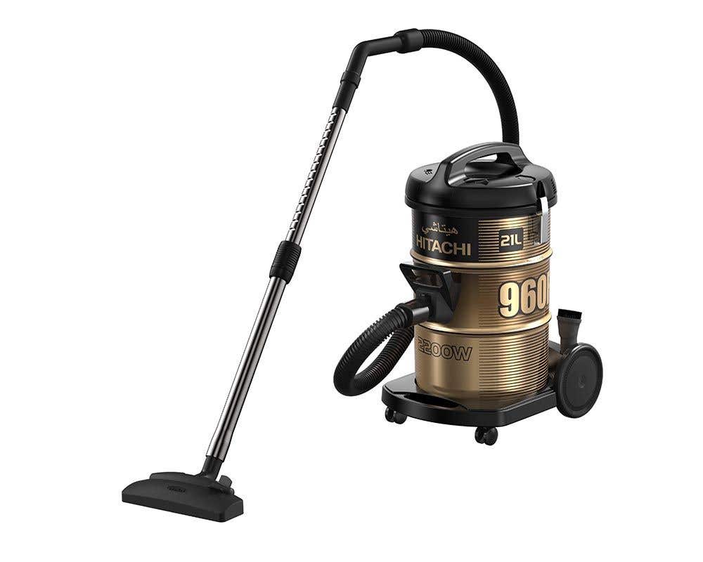 Hitachi CV-960F 220CE BK Electric Vacuum Cleaner, 2200 Watt, 21 Liter - Gold Black