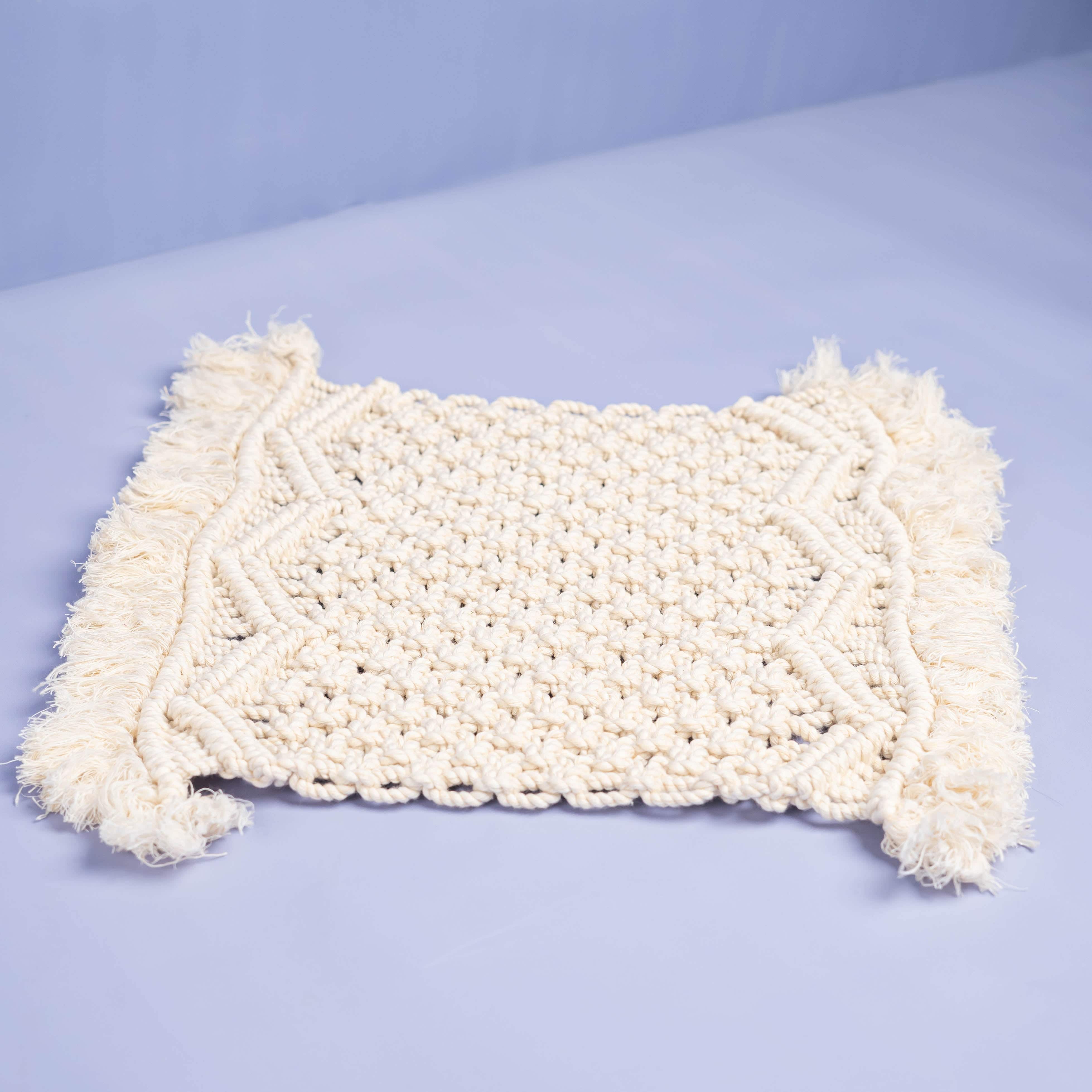 Home Pro Handmade Linen Tablecloth, 30X35 Cm - Beige