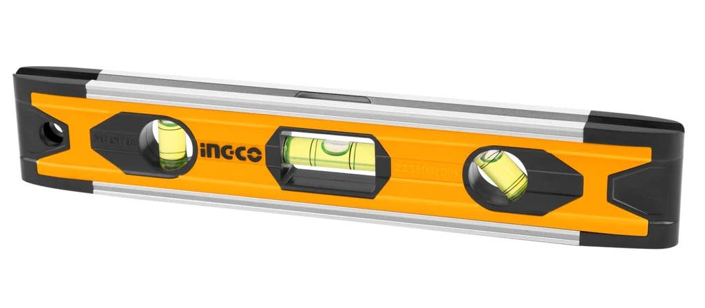 Ingco Water Level, 22.5 cm, 3 Bubbles, HMSL01030 - Yellow
