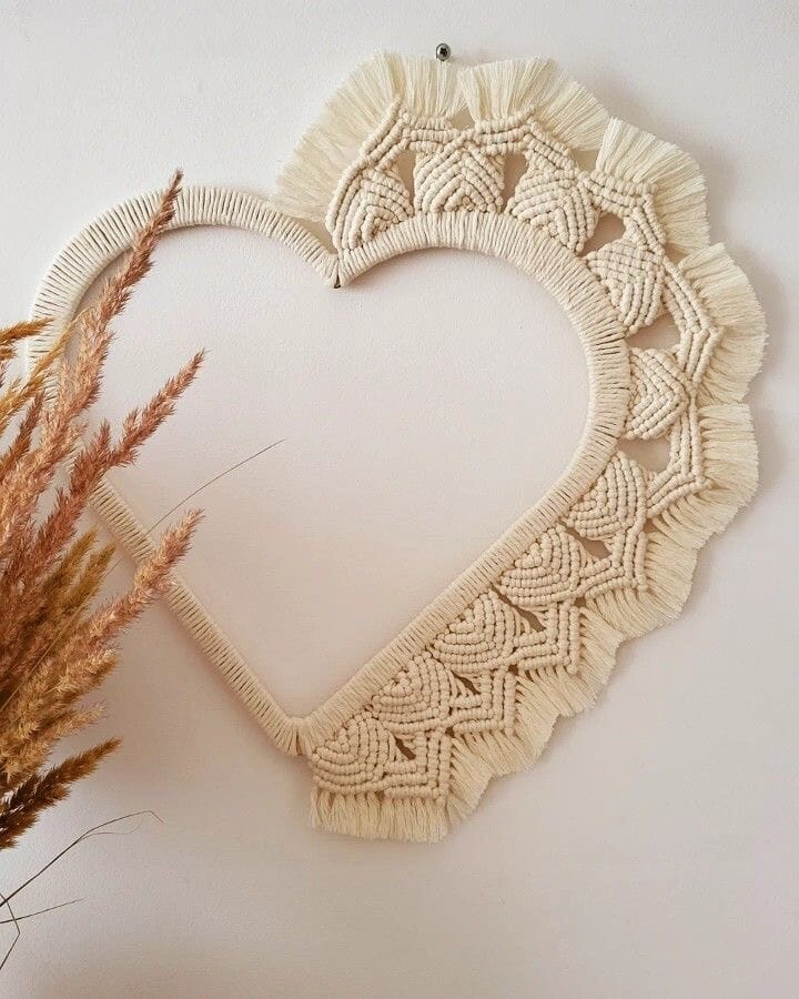 Macrame Wall Decor, Cotton, 35X35X10 Cm - Off White
