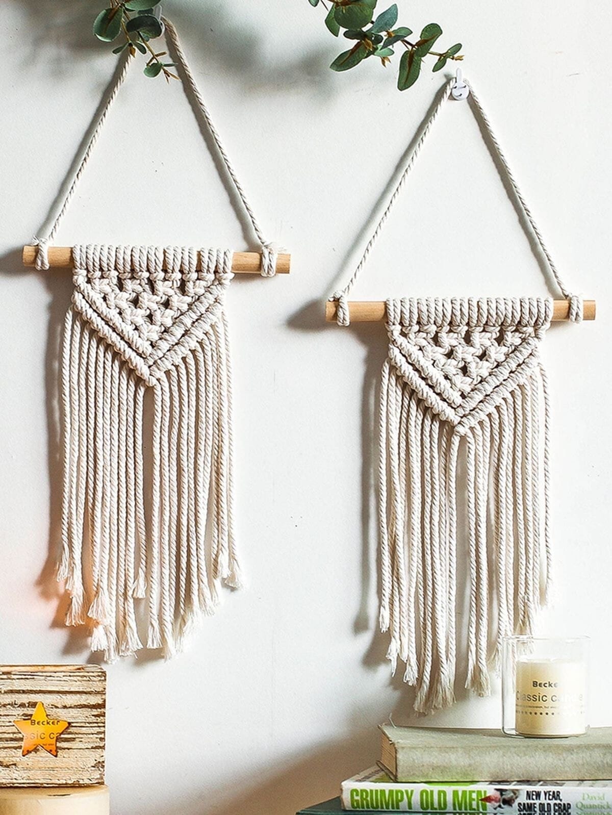 Macrame Wall Decor, Cotton, 20X30 Cm - Off White