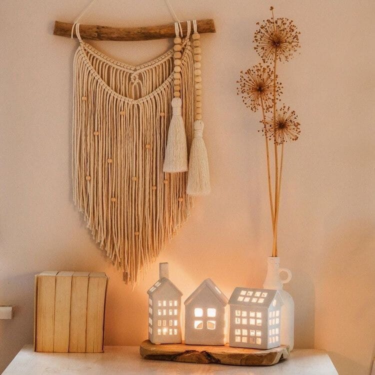 Macrame Wall Decor, Cotton, 40X60 Cm - Off White