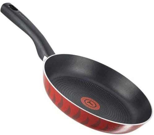 Tefal Teflon Tempo Frying Pan, 24 cm - Red