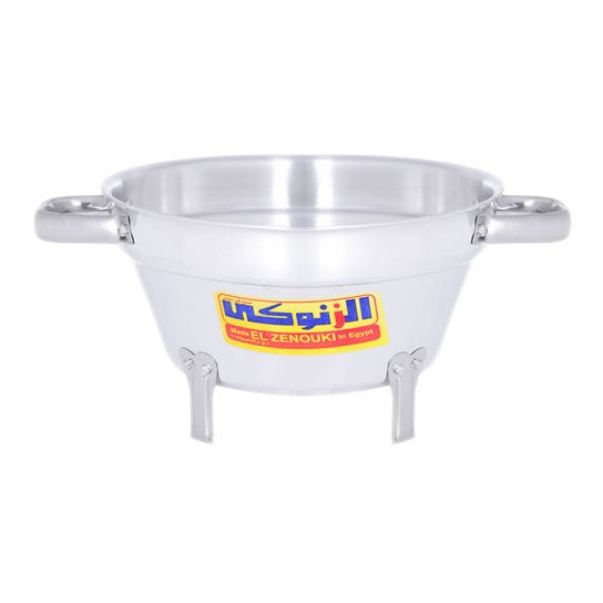El Zenouki Aluminum Strainer, 24 cm - Silver