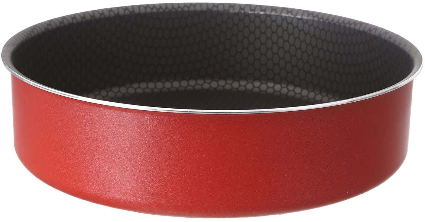 Trueval Teflon Oven Tray, 28 Cm - Red