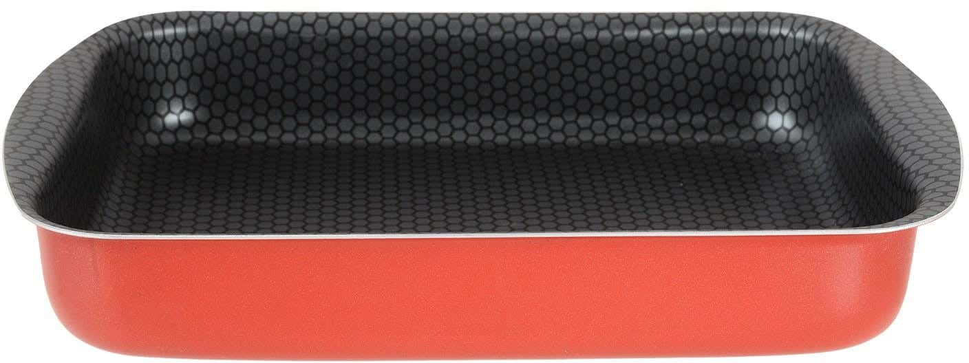 Trueval Teflon Oven Tray, 30 cm - Red