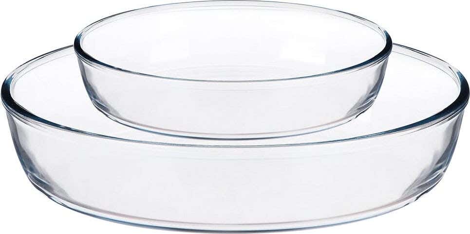Borcam PA159033 Oven Dish Set, 2 Pieces - Clear