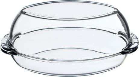 Pasabahce PA-59052 Oval Oven Tray with Cover - Clear