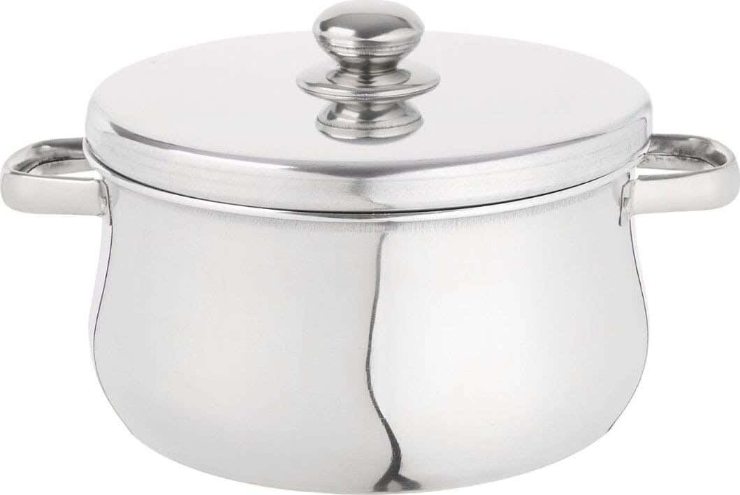 El Zenouki Aluminum Power Pot with Lid, 20 cm - Silver