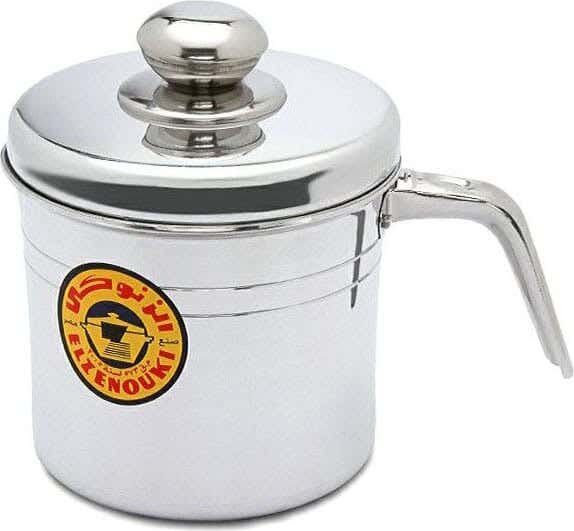El-Zenouki Aluminum Milk Pot, Size 14 - Silver