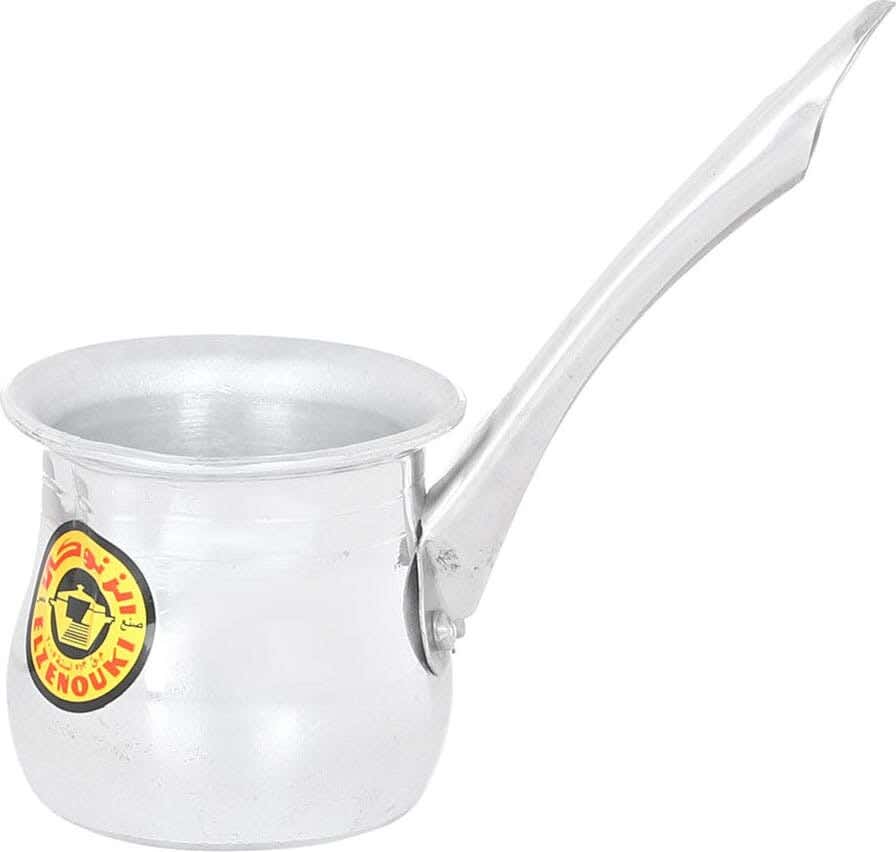 El Zenouki Aluminum Coffee Pot, size 2 - Silver