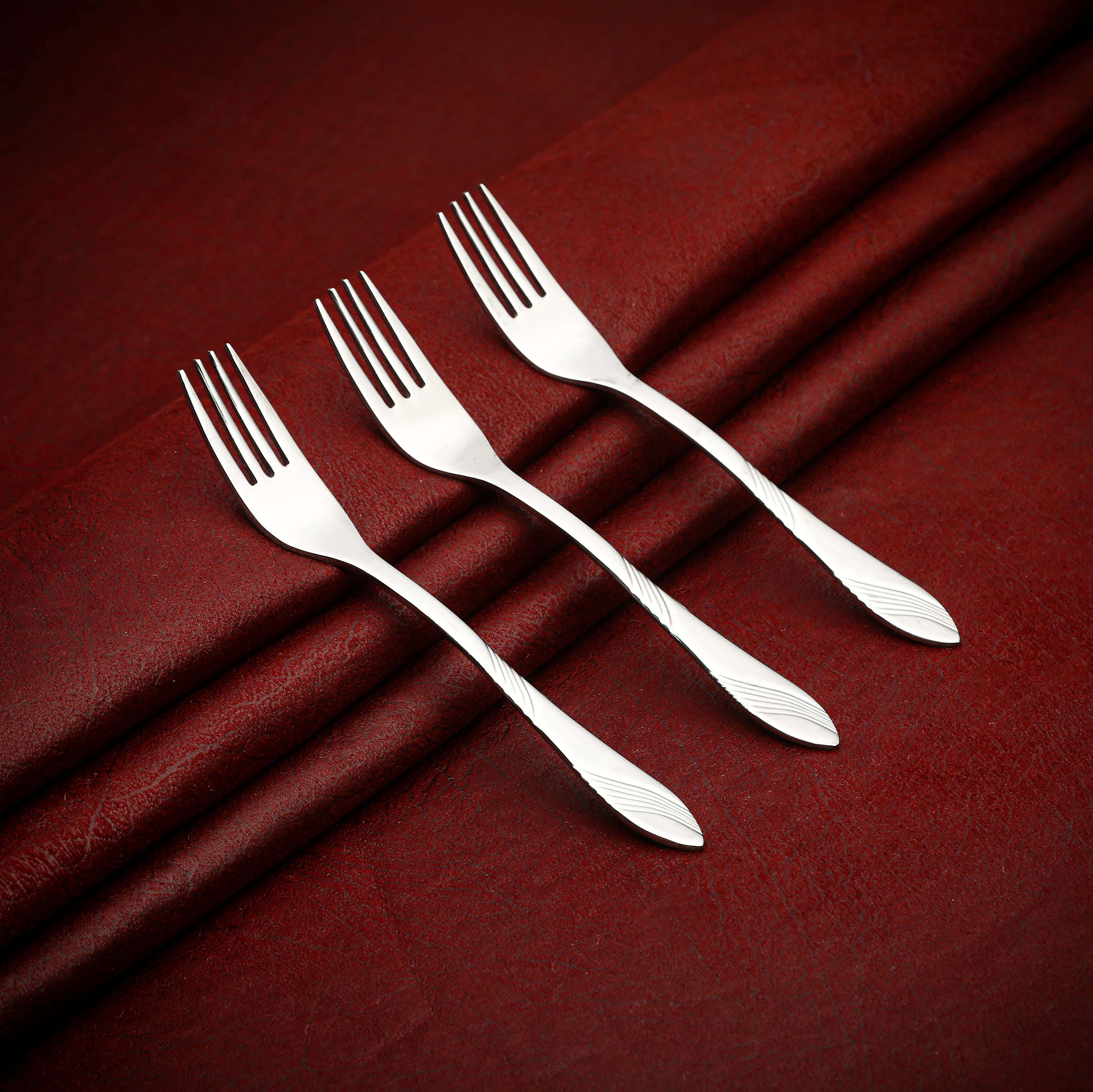 Alex Metal Forks Set, 3 Pieces - Silver