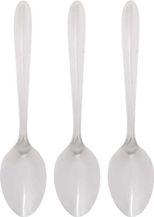Alex Metal Spoons Set, 3 Pieces - Silver
