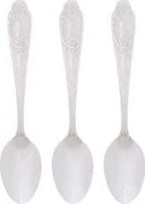 Alex Metal Spoons Set, 3 Pieces - Silver