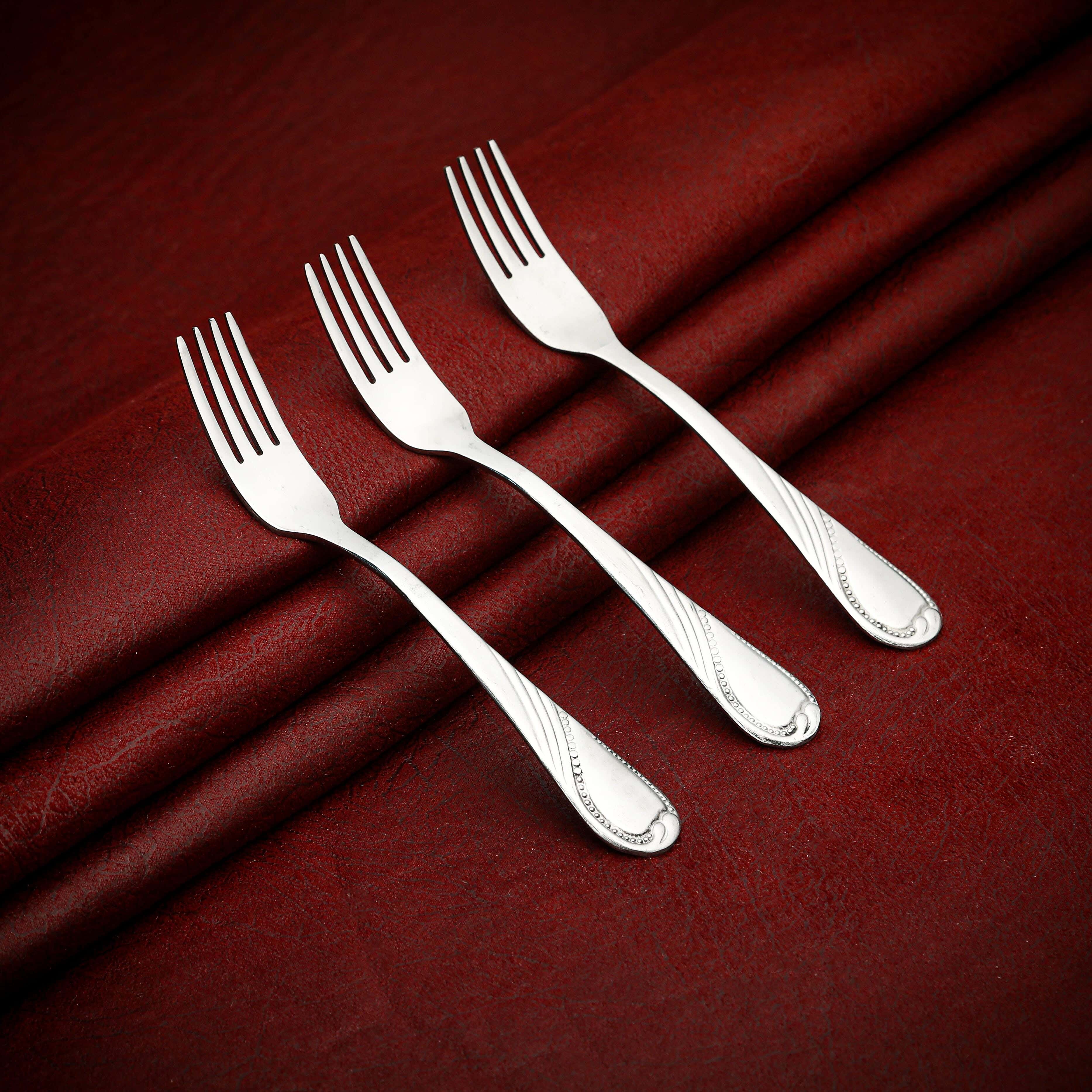 Alex Metal Forks Set, 3 Pieces - Silver