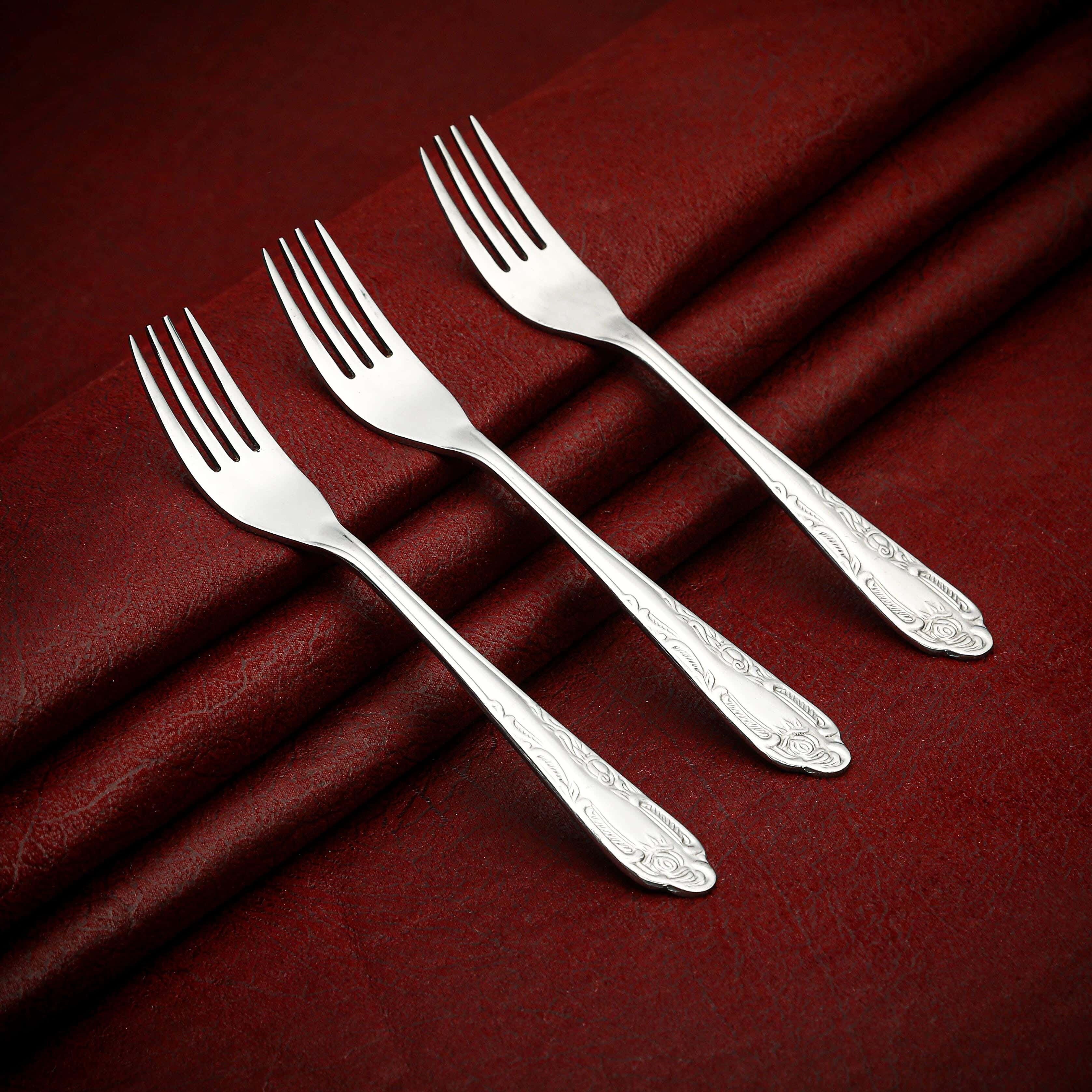 AMW Sweet Fork Set, 3 Pieces - Silver