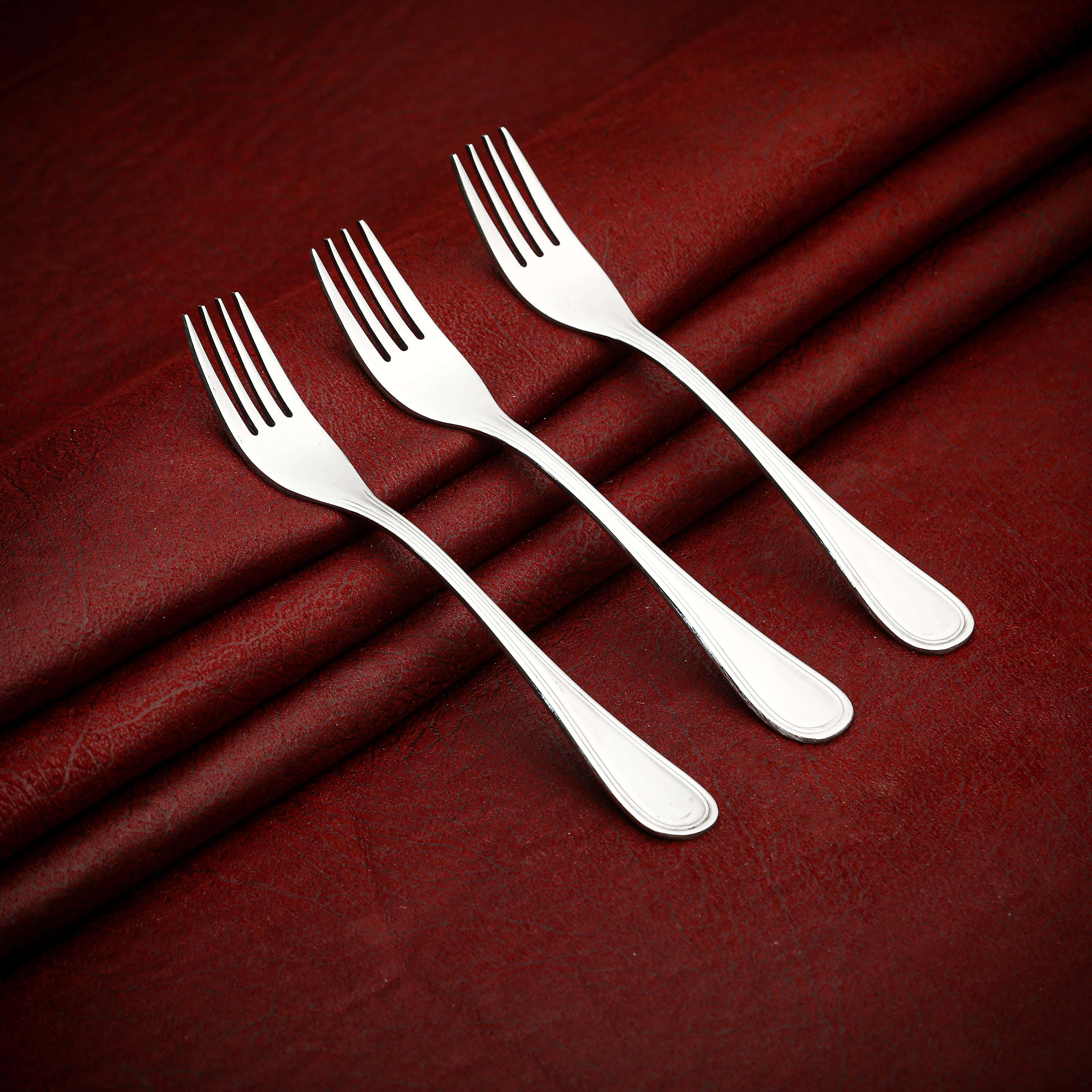 AMW Sweet Fork Set, 3 Pieces - Silver