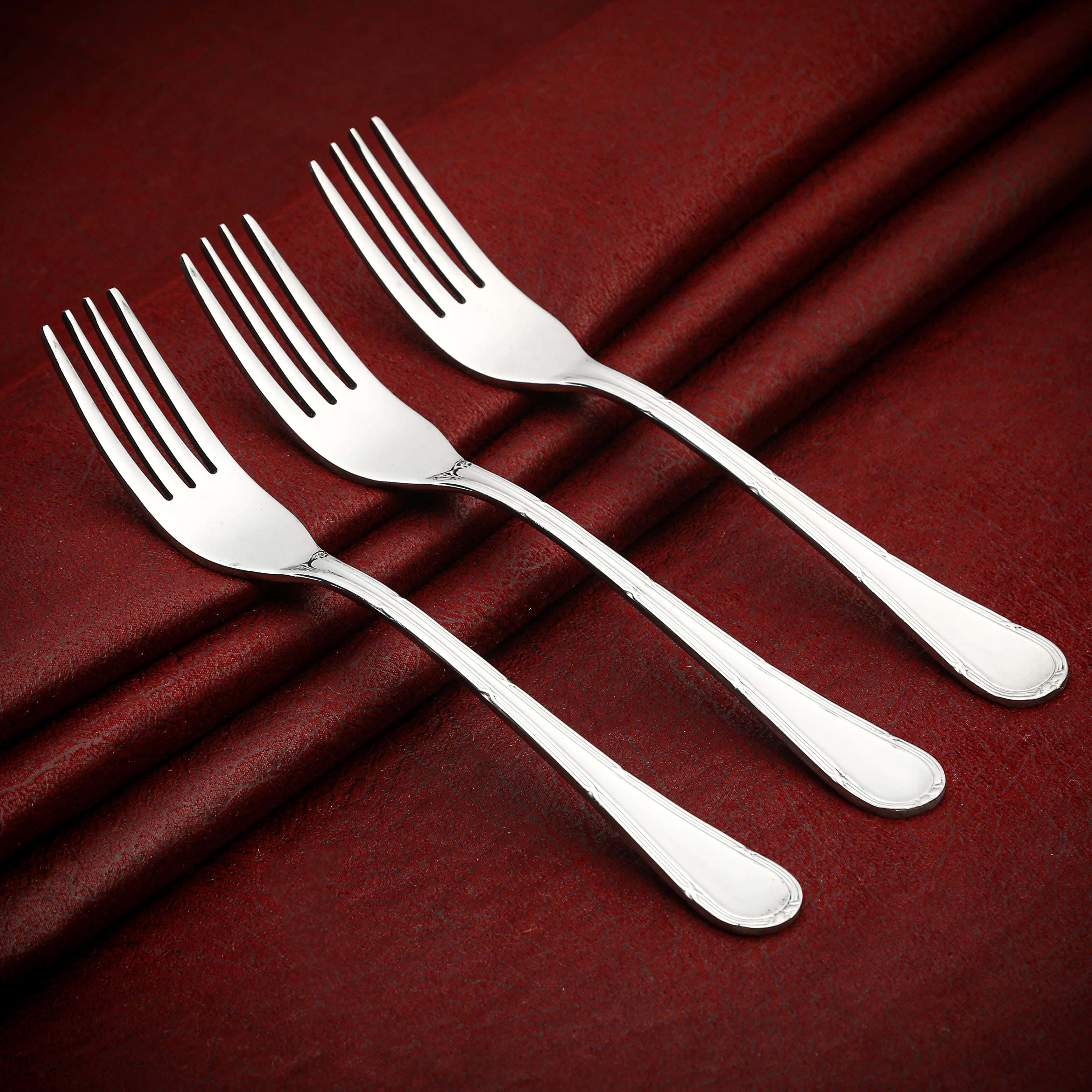 AMW Food Fork Set, 3 Pieces - Silver