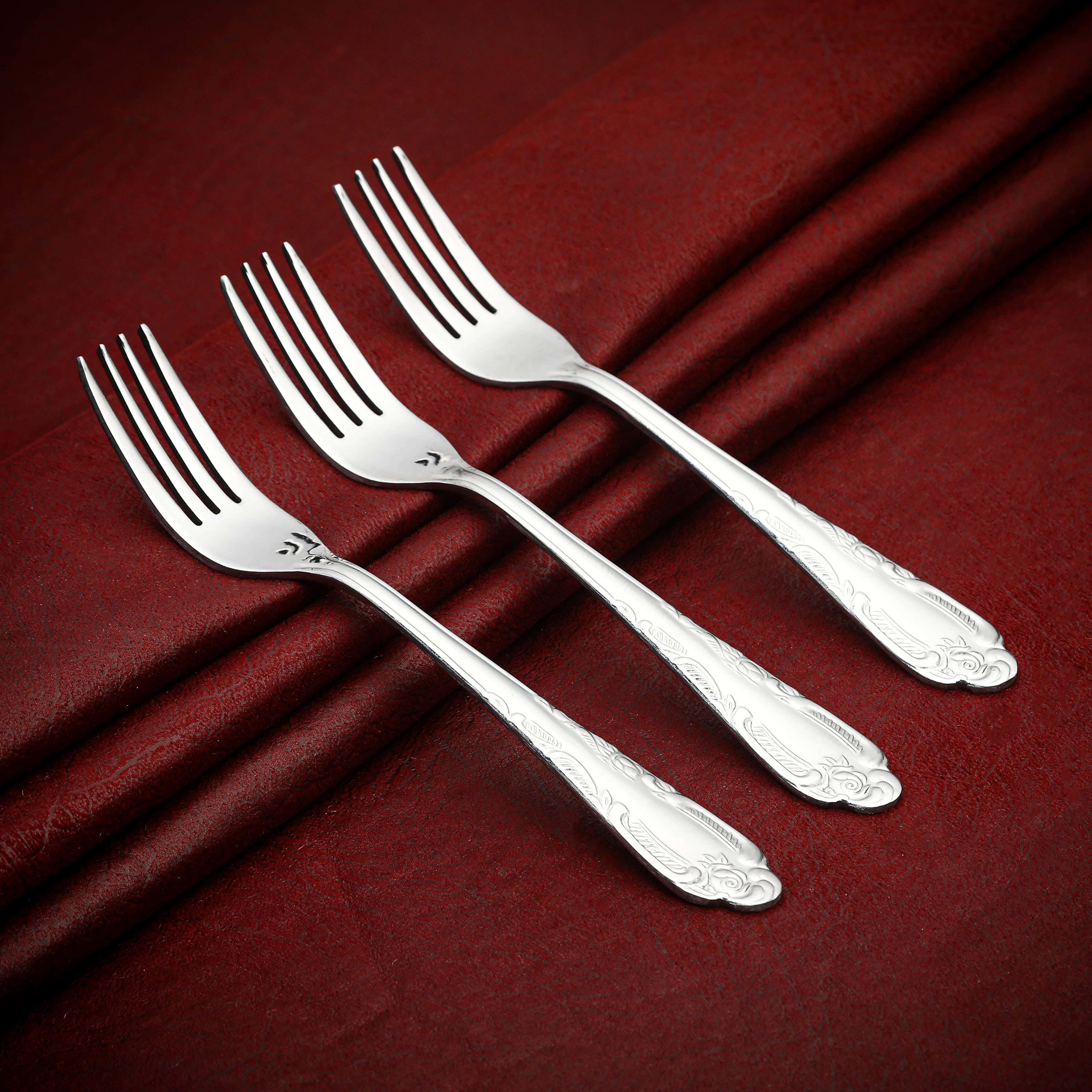 Alex Metal Forks Set, 3 Pieces - Silver