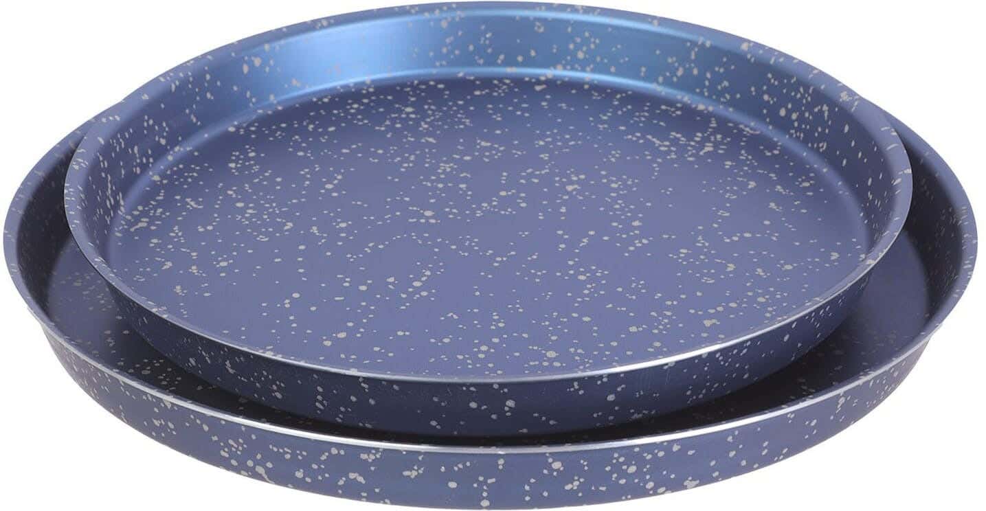 Trueval Pizza Oven Trays Teflon Set, 2 Pieces - Blue