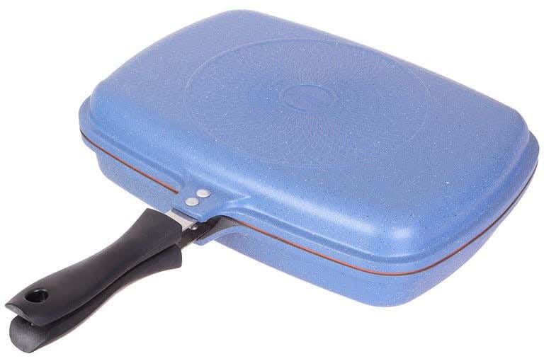 Master El Zenouki Granite Double Grill, 36 cm - Blue