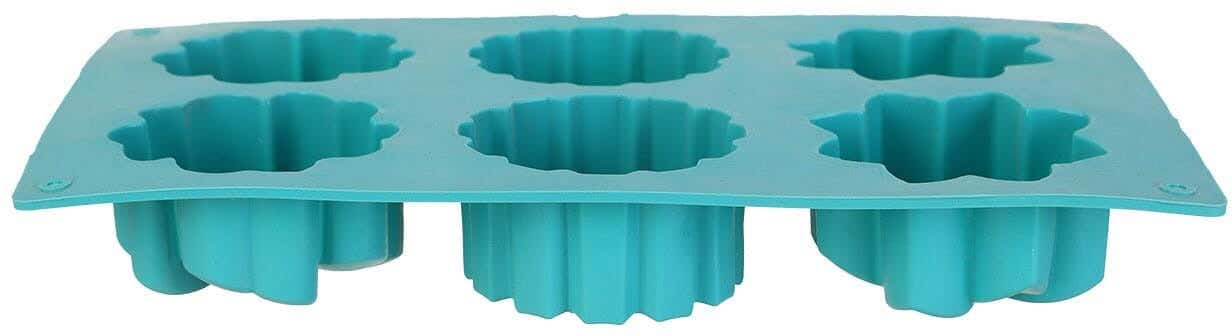 El Cheef Silicone Cake Mold, 6 Eyes, 28×17 cm - Green