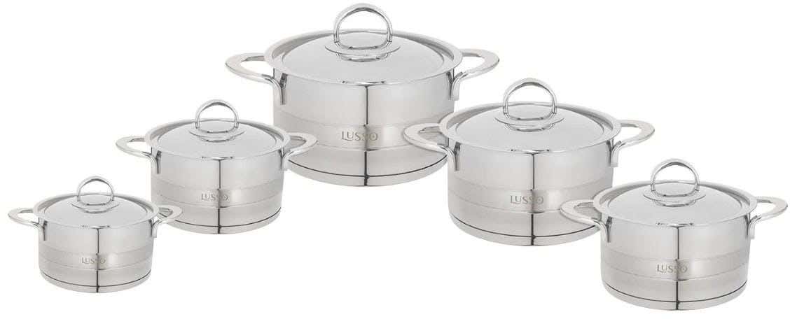 Nouval Stainless Steel Cookware Set, 10 Pieces - Silver