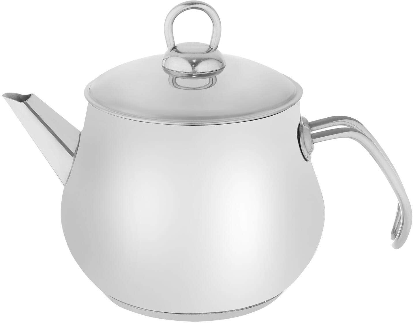 Safirdem Stainless Steel Teapot With Handle, 1 Liter - Silver