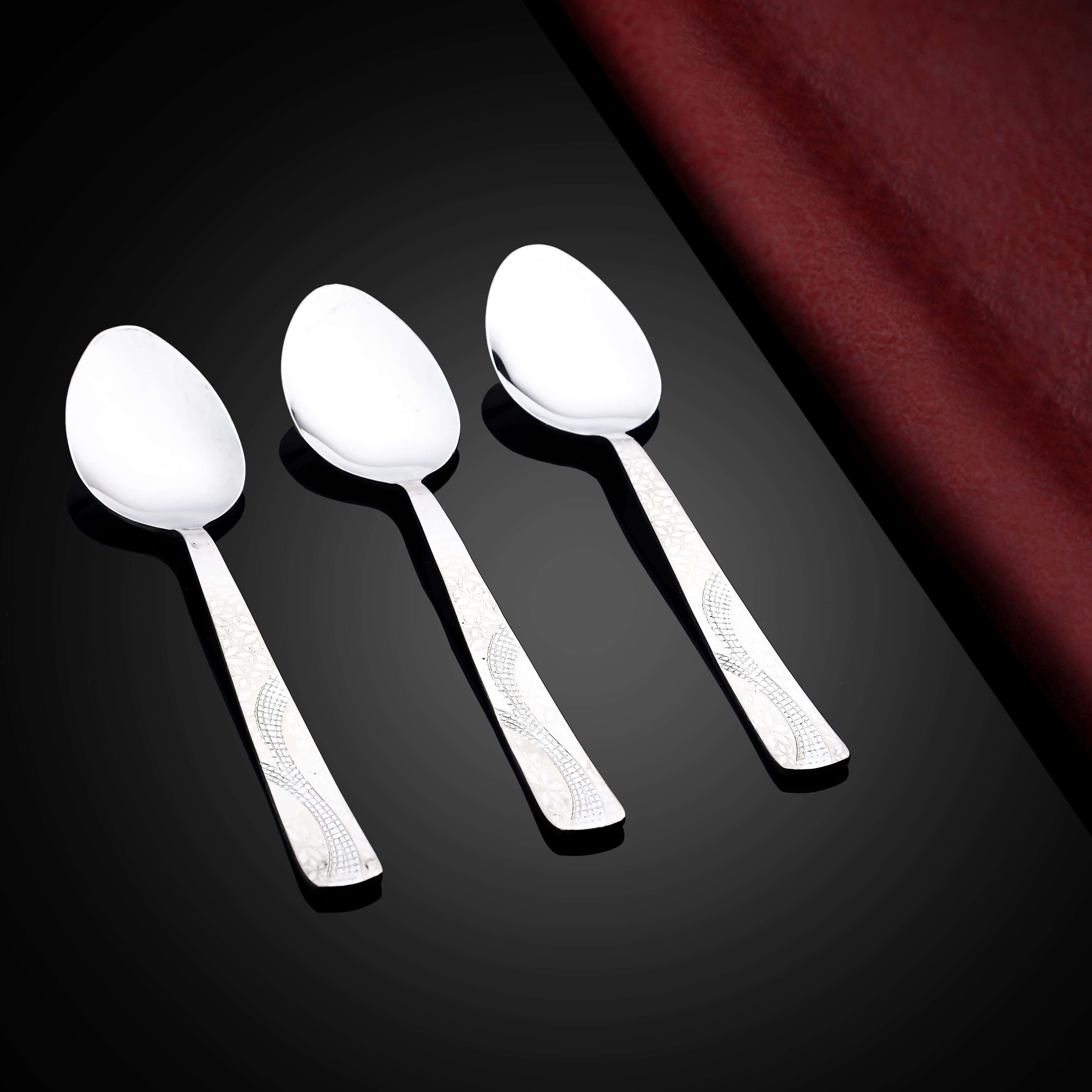 Top One Stainless Steel Spoons Set, 3 Pieces, 2.50 ml - Silver
