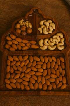 Elite Sarsooh Wood Lantern Shape Snack Plate, 28X24 Cm - Brown