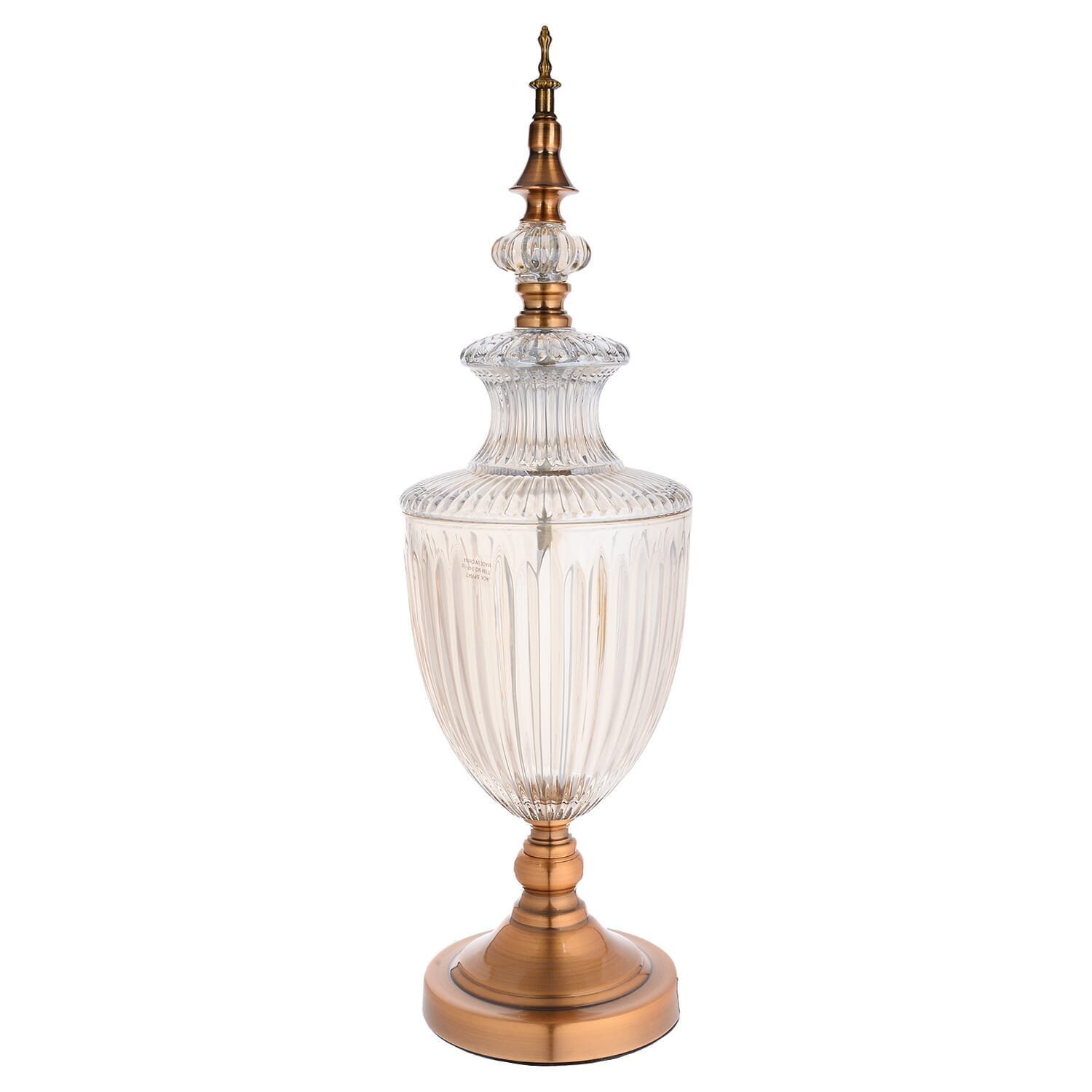 Glass Cooper Cup With Copper Base, 17×60 Cm - Gold Copper