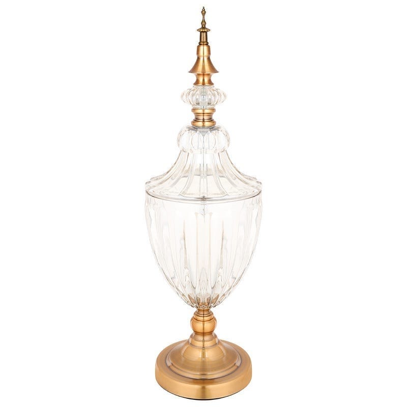 Glass Cooper Cup with Copper Base, 17x60 cm - Clear Gold