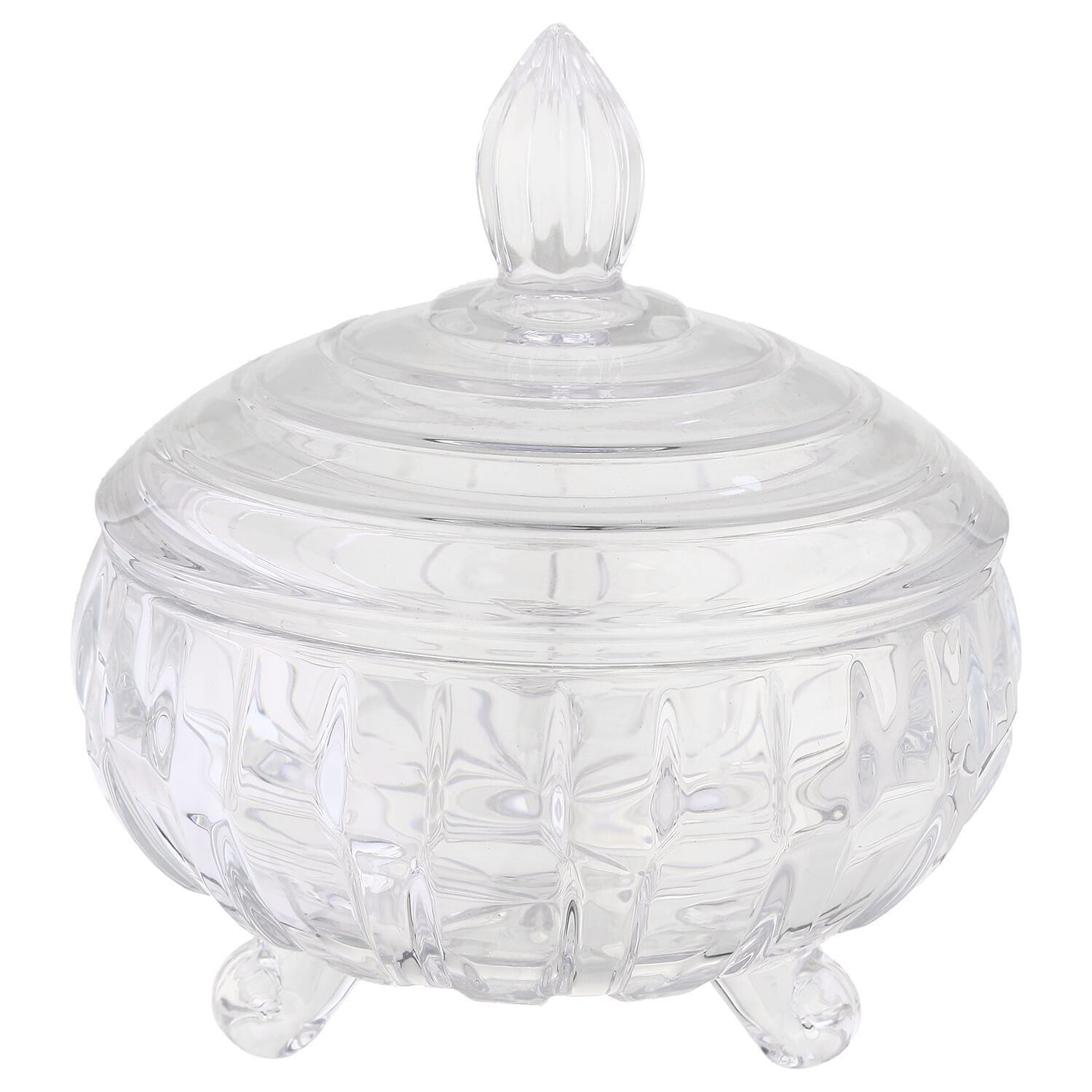 Glass Candy Jar With Lid, 17 Cm - Clear