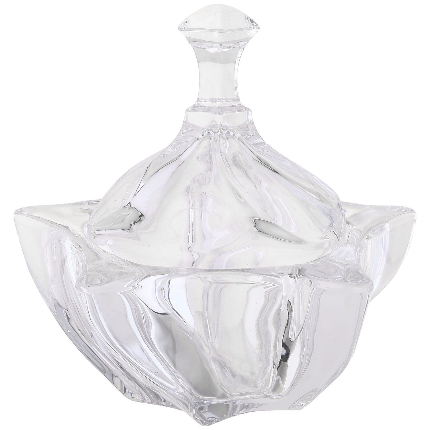 Glass Candy Jar With Lid, 12 Cm - Clear
