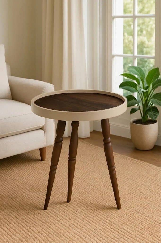 MDF Side table, 35x35x50 cm - Brown